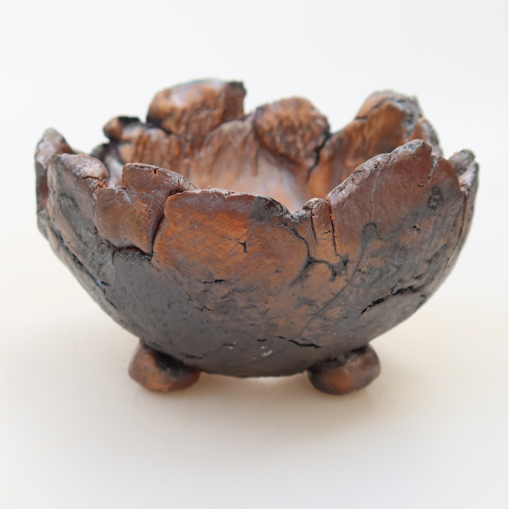 Ceramic Shell, 10.5 x 10.5 x 7 cm, brown