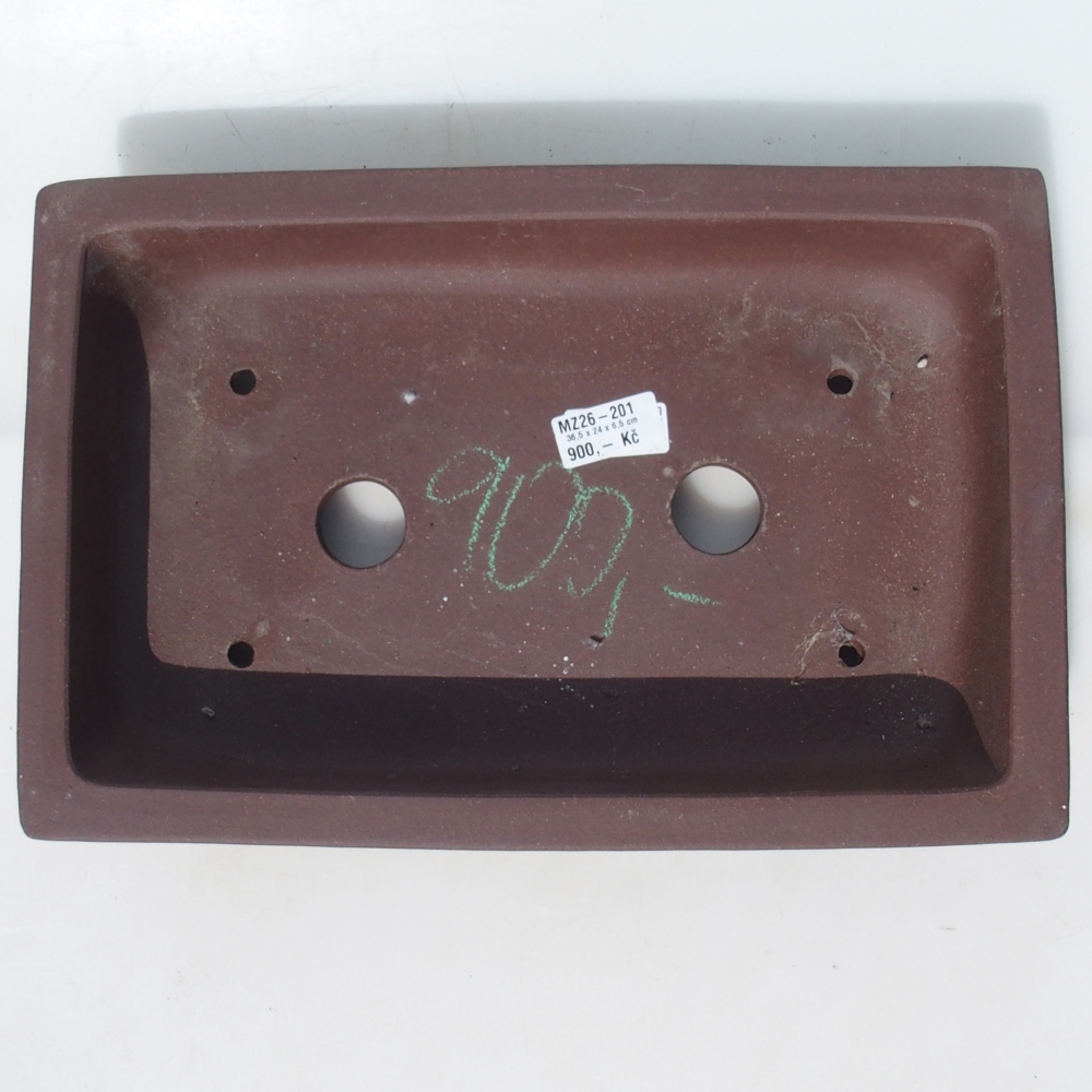 Bonsai bowl 36,5 x 24 x 6,5 cm birch brown