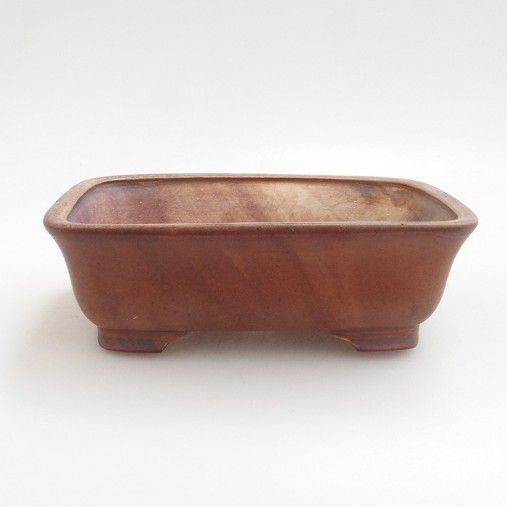 Ceramic bonsai bowl 14,5 x 12 x 4,5 cm, color brown