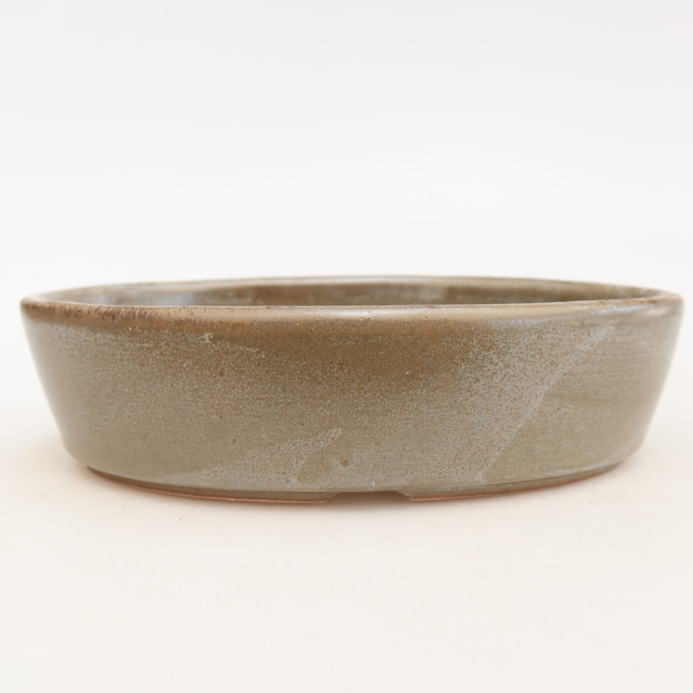 Ceramic bonsai bowl 16,5 x 11,5 x 4,5 cm, brown