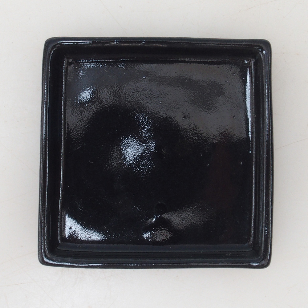 Bonsai bowl square S - 8 x 8 x 1 cm - black