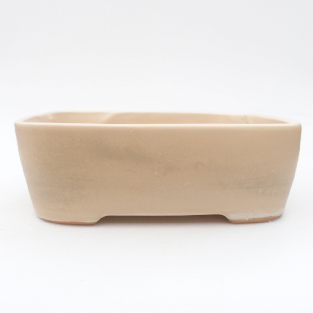 Ceramic bonsai bowl 23 x 18 x 7,5 cm, color beige