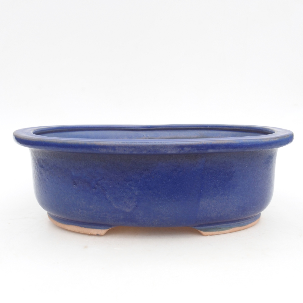 Ceramic bonsai bowl 26 x 22 x 8 cm, colour blue