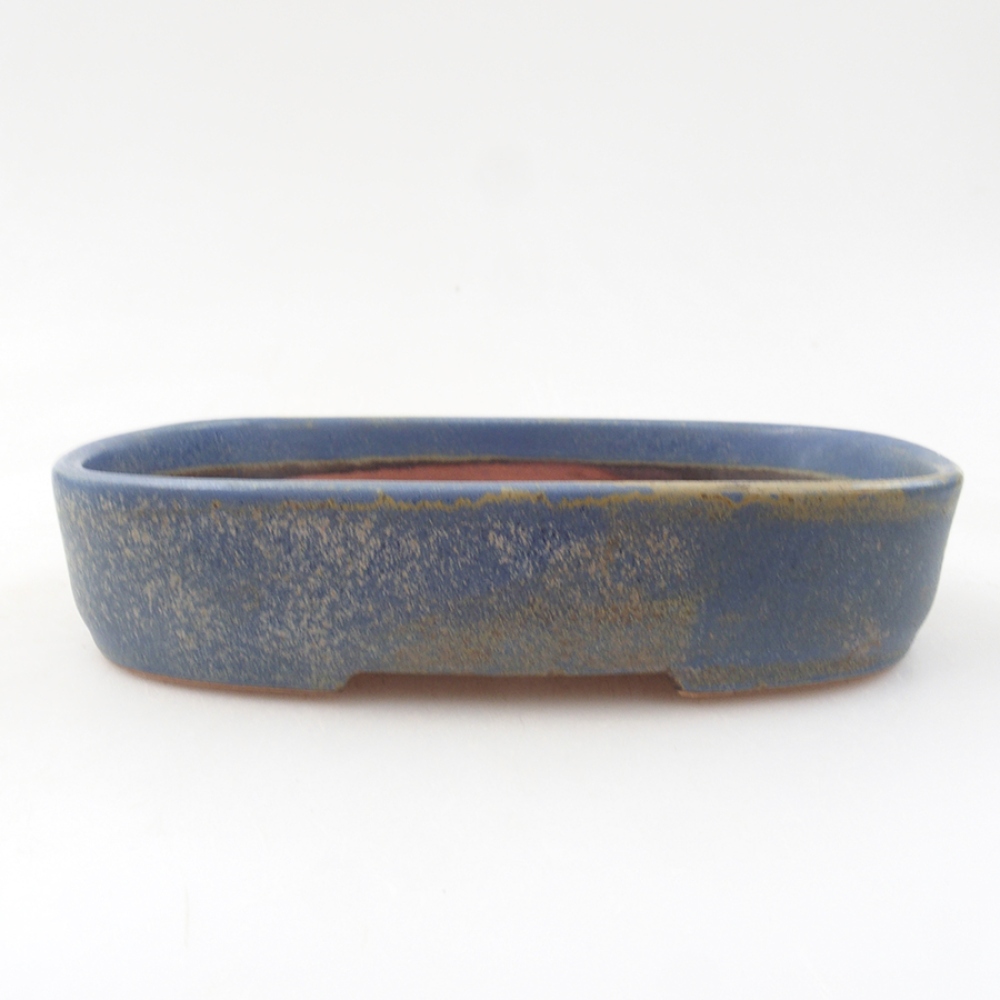 Ceramic bonsai bowl 16 x 11 x 3,5 cm, color blue