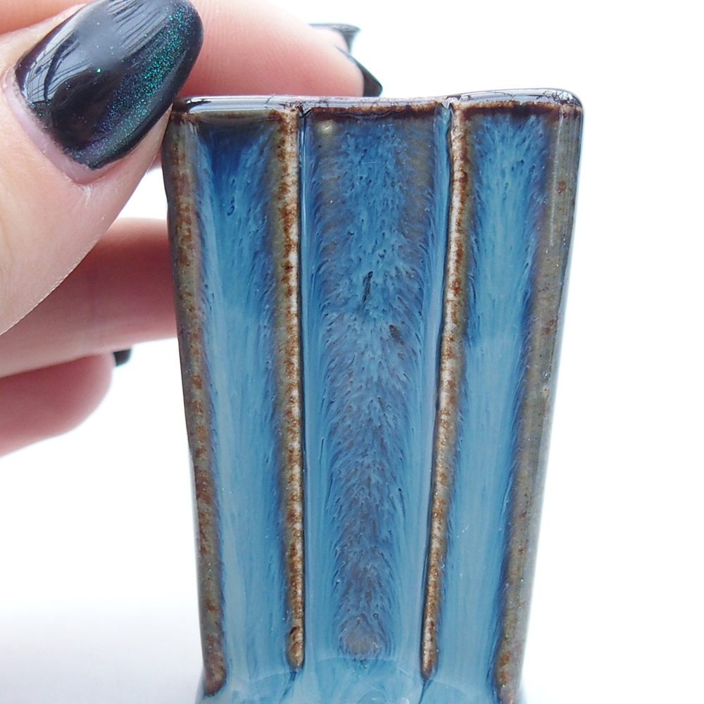 Mini bonsai bowl 3,5 x 3,5 x 5,5 cm, colour blue