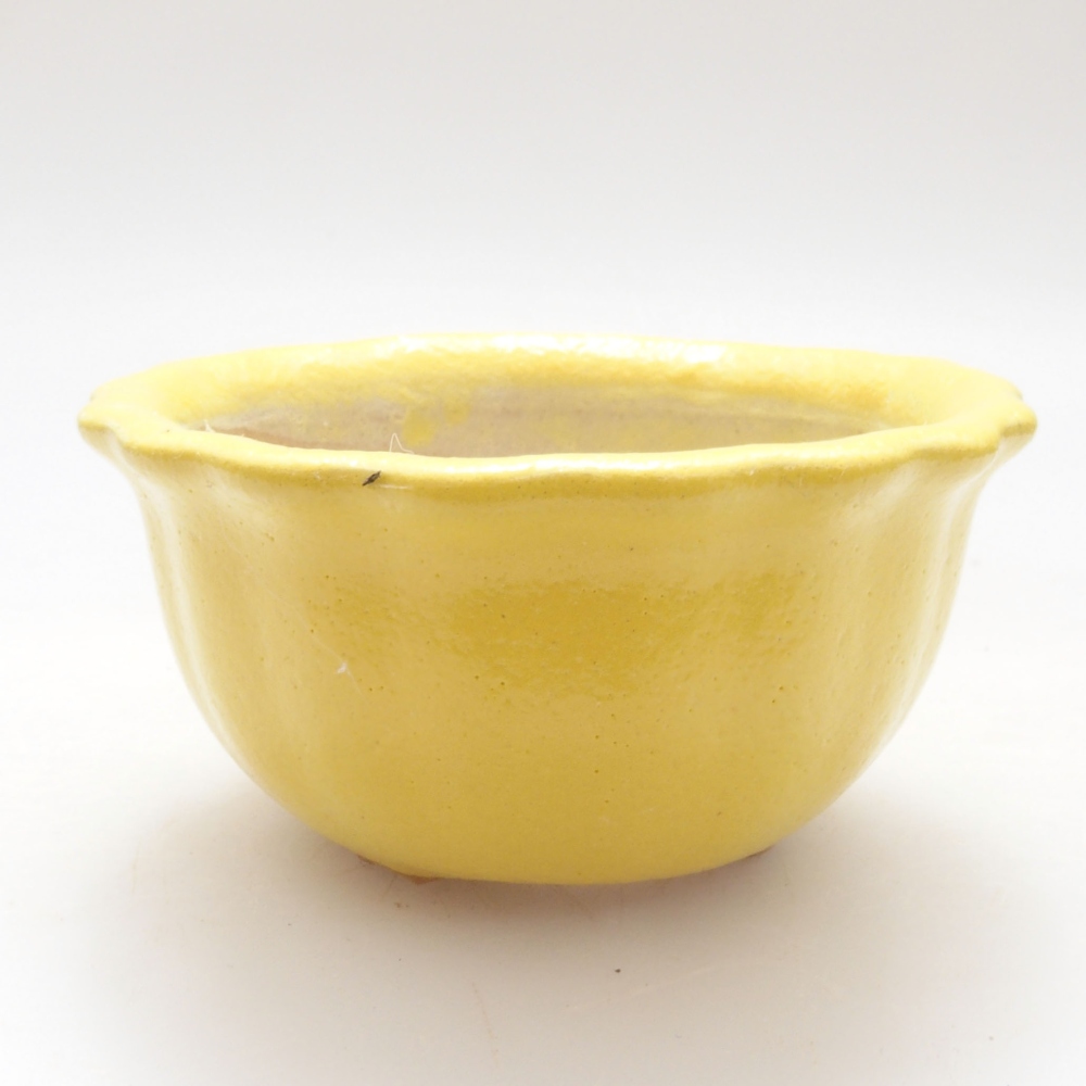 Ceramic bonsai bowl 7 x 3 x 3,5 cm, yellow