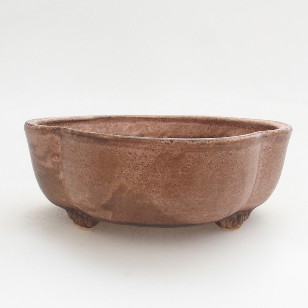 Ceramic bonsai bowl 13 x 12,5 x 5 cm, color pink