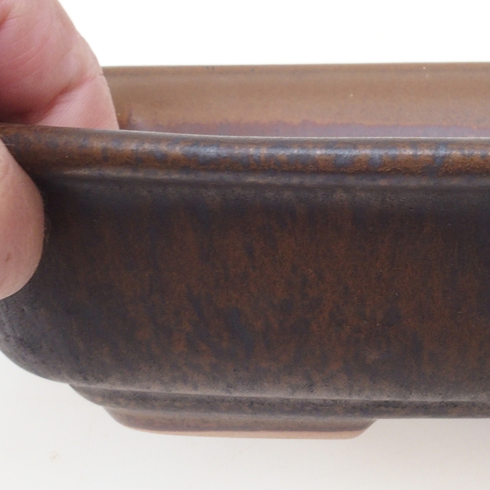 Bonsai bowl H09 - 30 x 23 x 7.5 cm. - brown