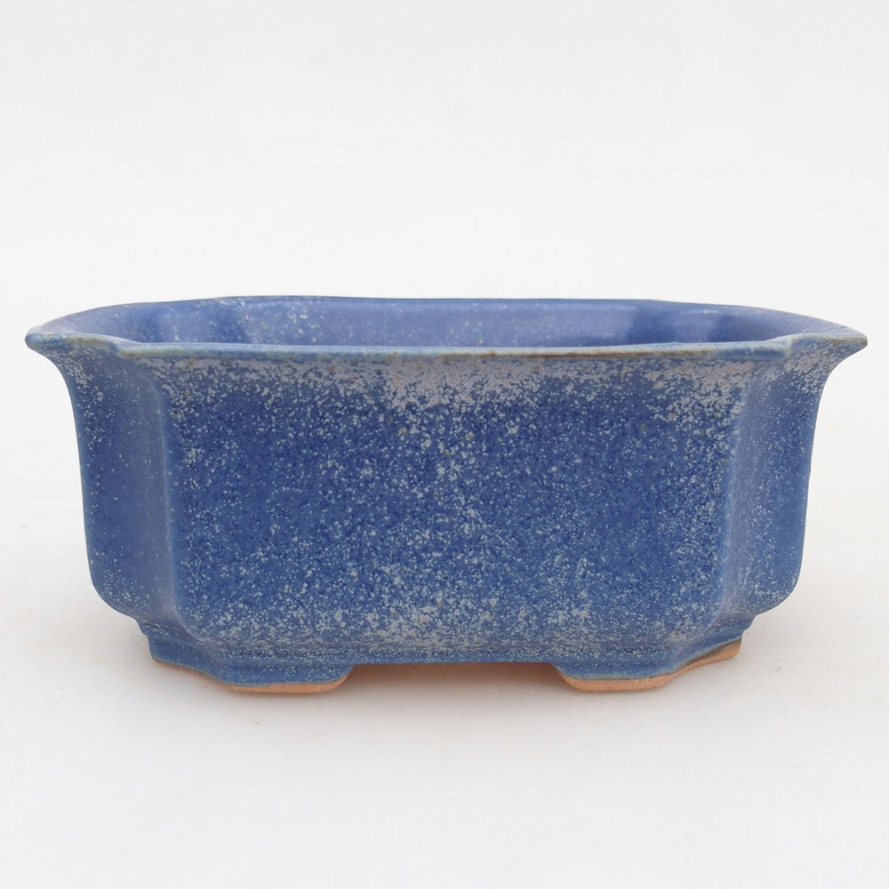 Ceramic bonsai bowl 12,5 x 9 x 5,5 cm, colour blue