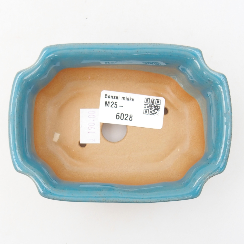 Ceramic bonsai bowl 12 x 9 x 4,5 cm, color blue