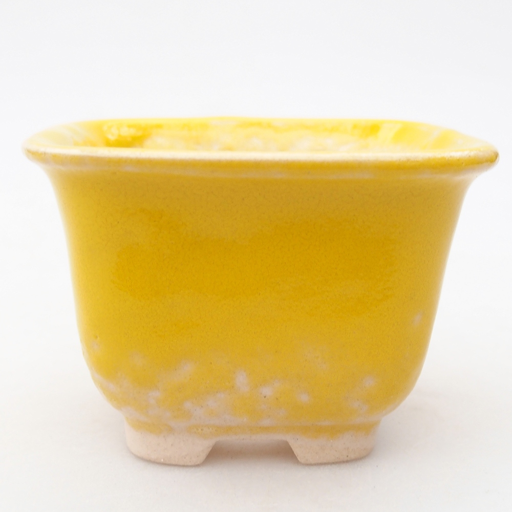 Mini bonsai bowl 6,5 x 6,5 x 4,5 cm, yellow