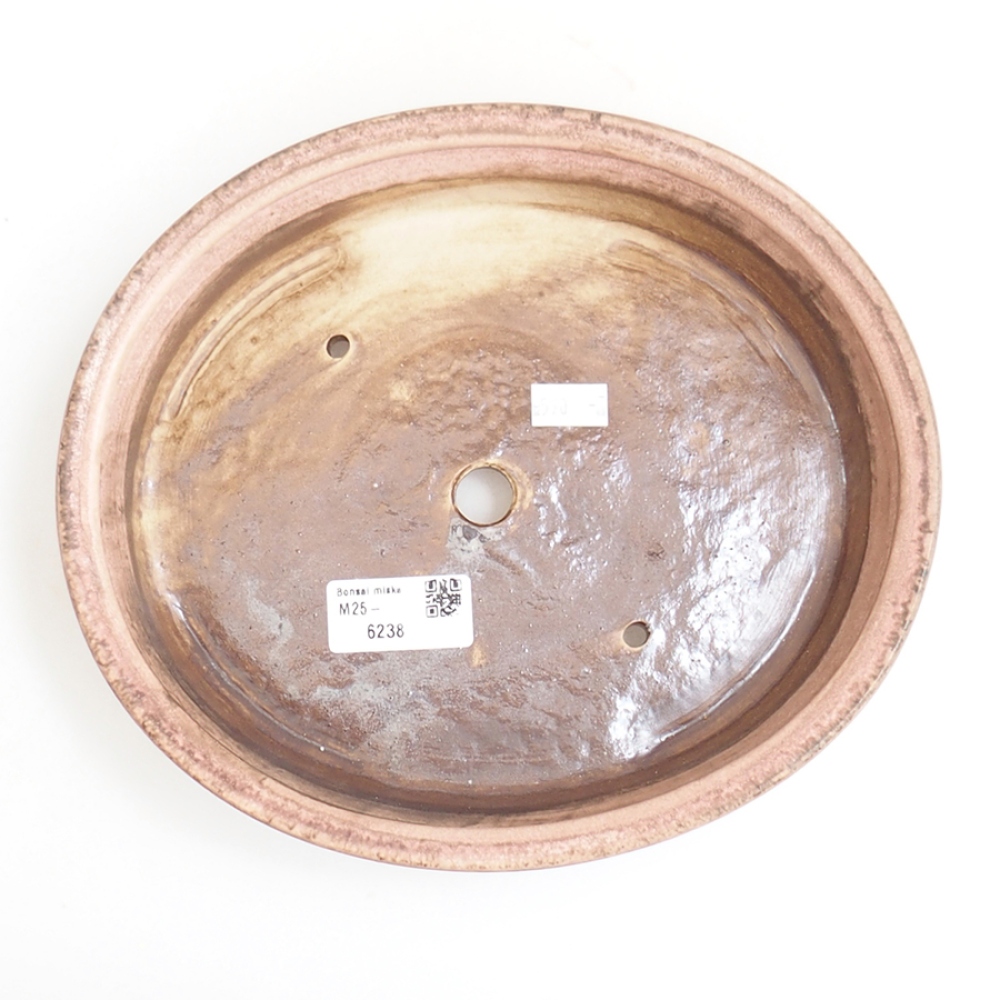 Ceramic bonsai bowl 23 x 19,5 x 4,5 cm, pink