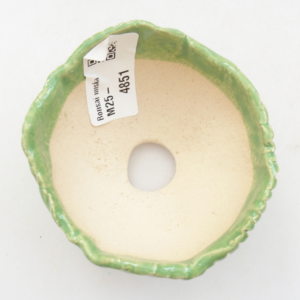 Ceramic shell 7,5 x 7 x 4,5 cm, color green