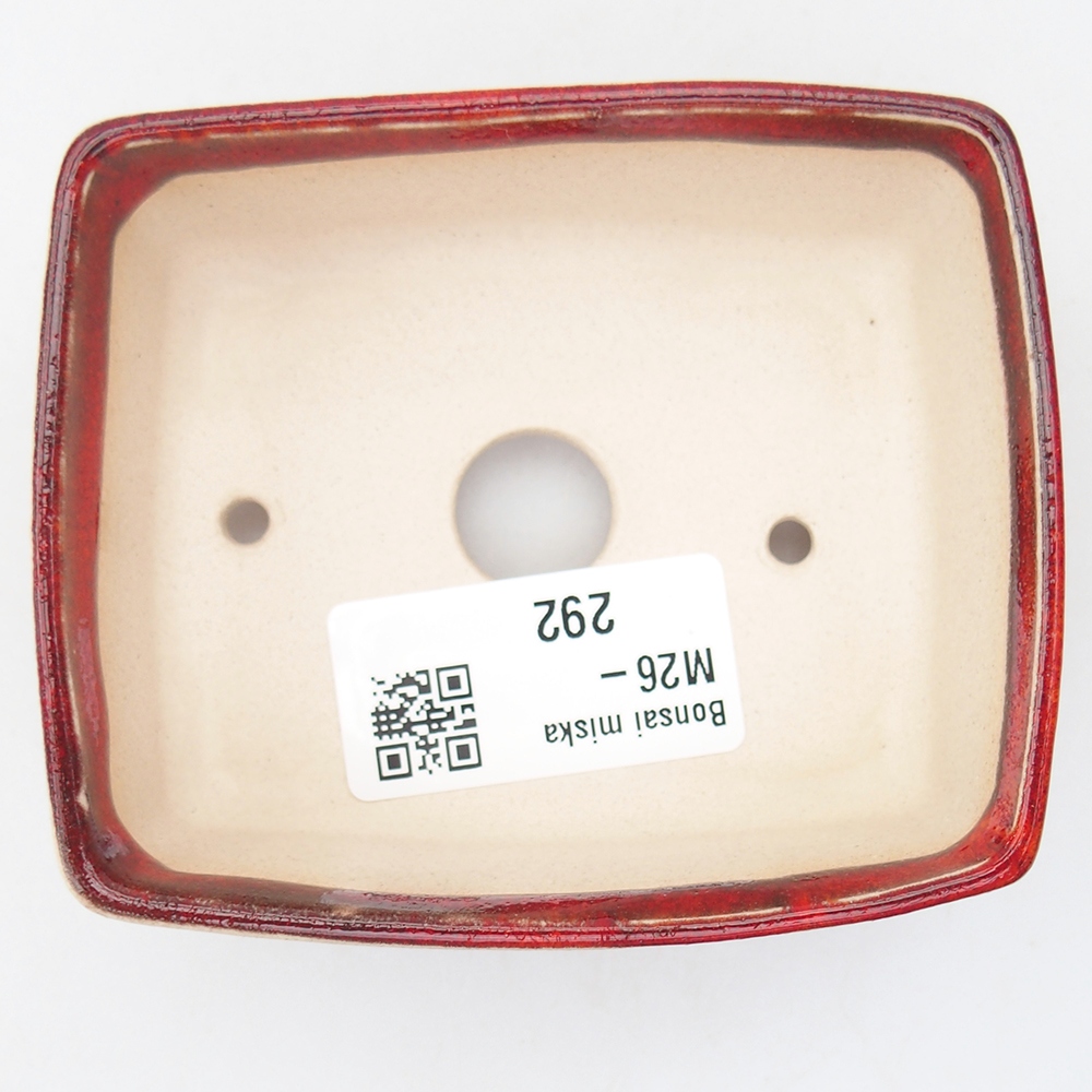 Mini bonsai bowl 9 x 7,5 x 3,5 cm, colour red