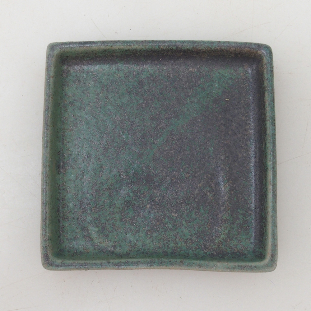 Bonsai bowl square S - 8 x 8 x 1 cm - green