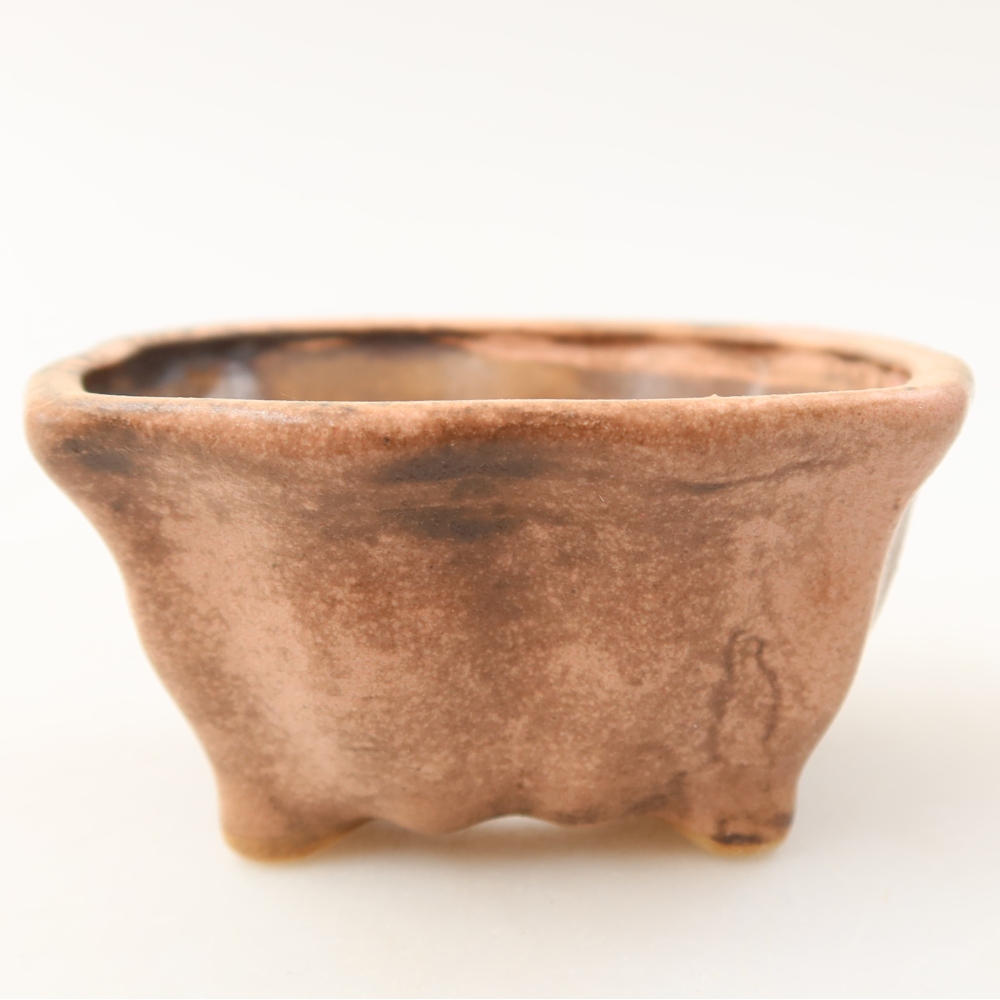 Ceramic bonsai pot, 7.5 x 7 x 3.5 cm, pink