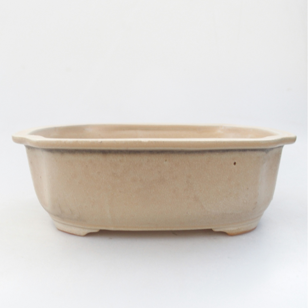 Ceramic bonsai bowl 22 x 18 x 7 cm, colour beige