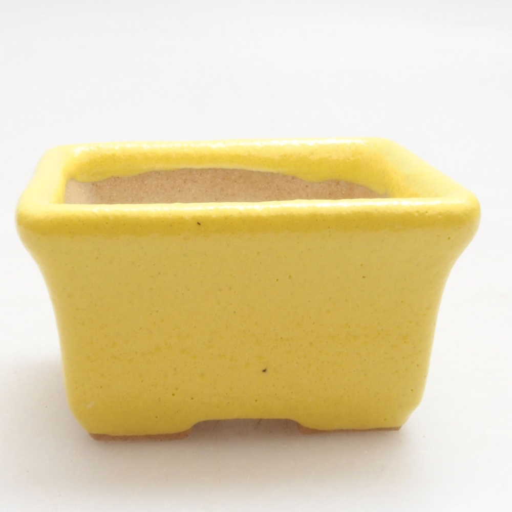 Ceramic bonsai bowl 4 x 3,5 x 2,5 cm, yellow