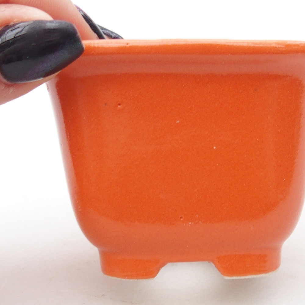 Mini bonsai bowl 6,5 x 6,5 x 4,5 cm, orange