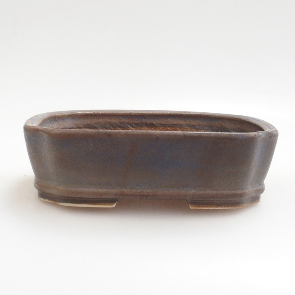 Ceramic bonsai bowl 17 x 14 x 4,5 cm, color blue