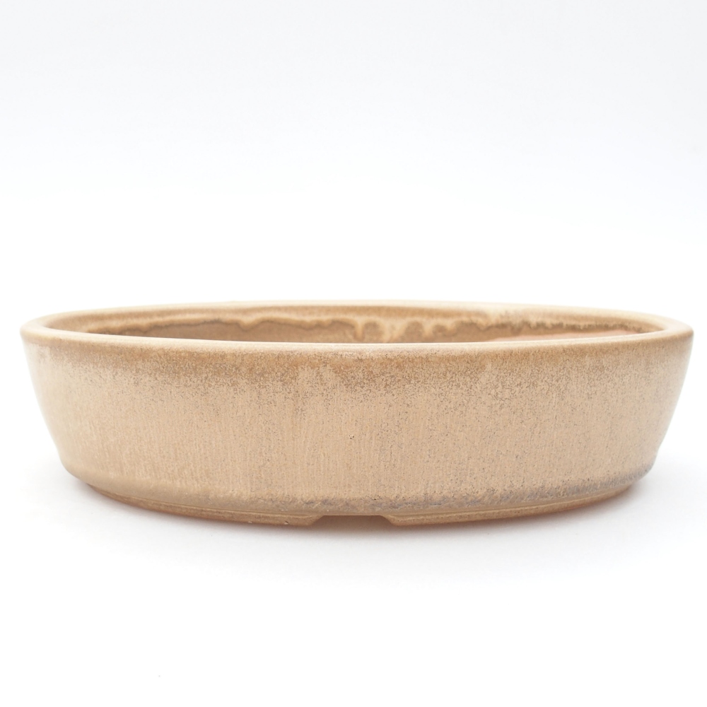 Ceramic bonsai bowl  18,5 x 13,5 x 4,5 cm, color beige