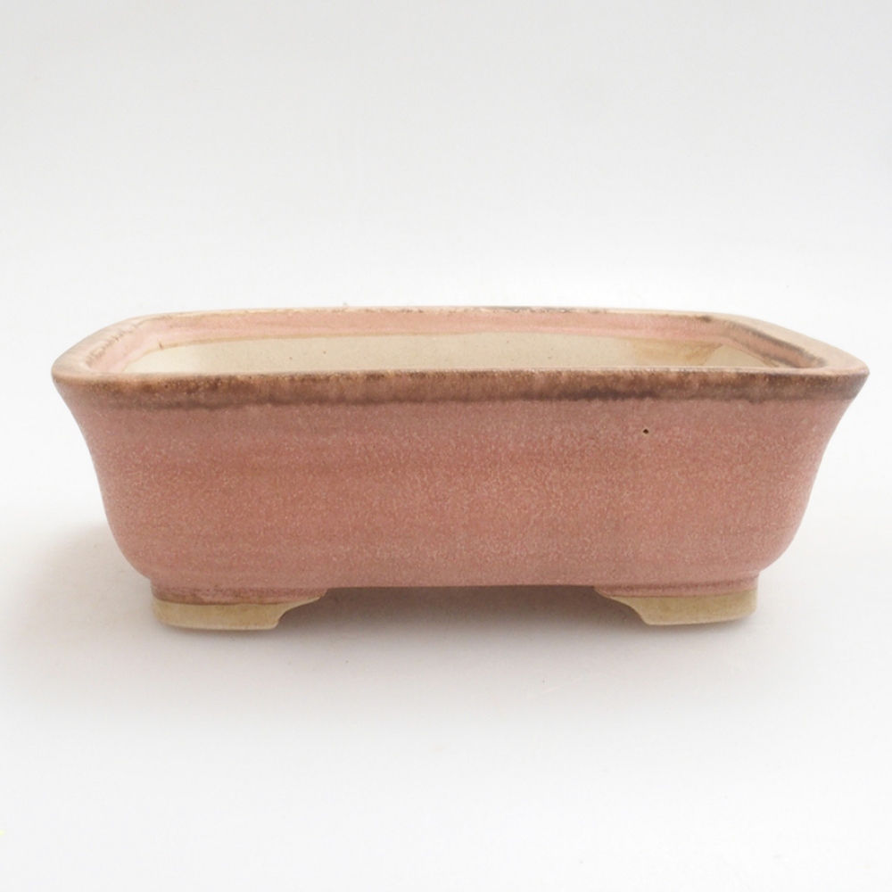 Ceramic bonsai bowl 14,5 x 12 x 4,5 cm, color pink