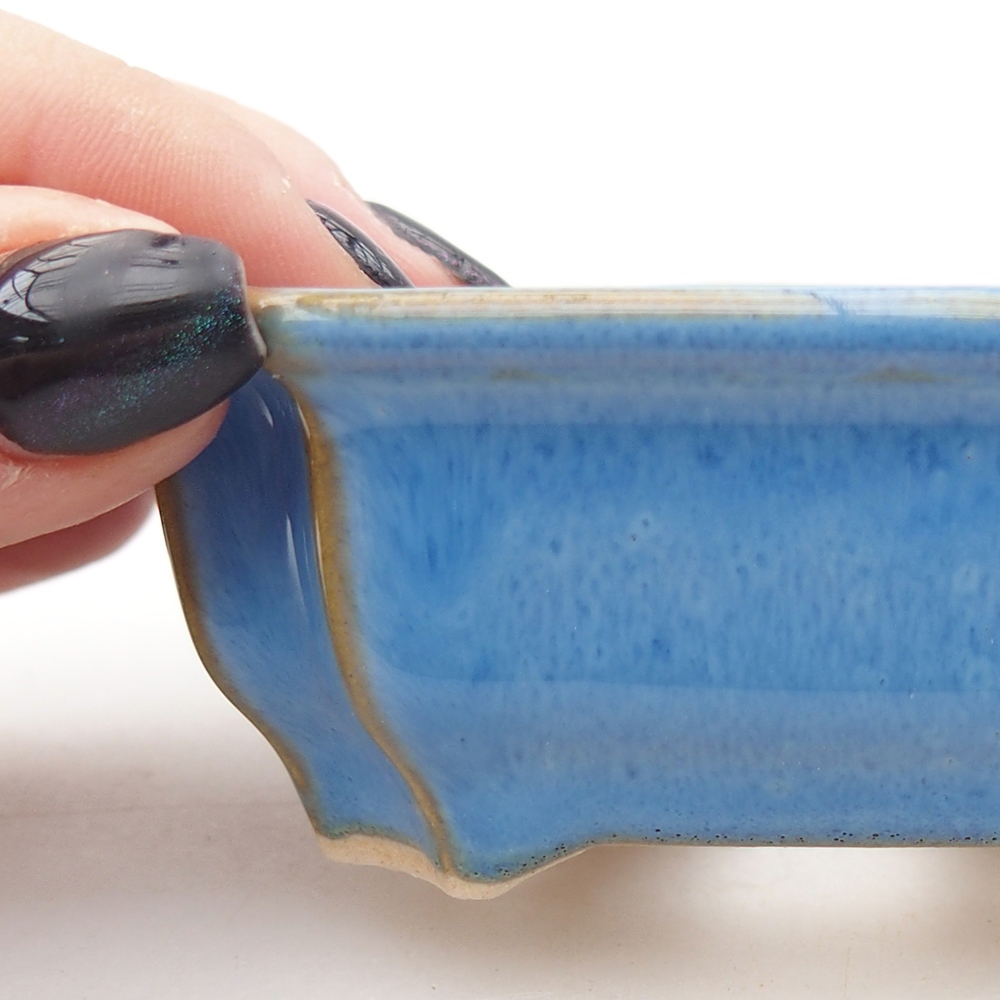 Mini bonsai bowl 9 x 6,5 x 3,5 cm, colour blue