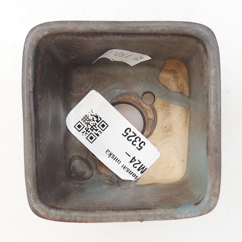 Ceramic bonsai bowl 6 x 6 x 4,5 cm, color blue