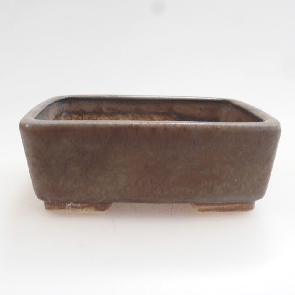 Ceramic bonsai bowl 9,5 x 8 x 3,5 cm, color brown