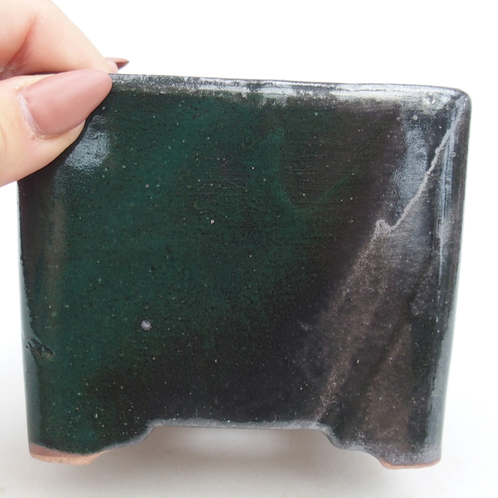 Ceramic bonsai bowl 10 x 10 x 8,5 cm, colour black