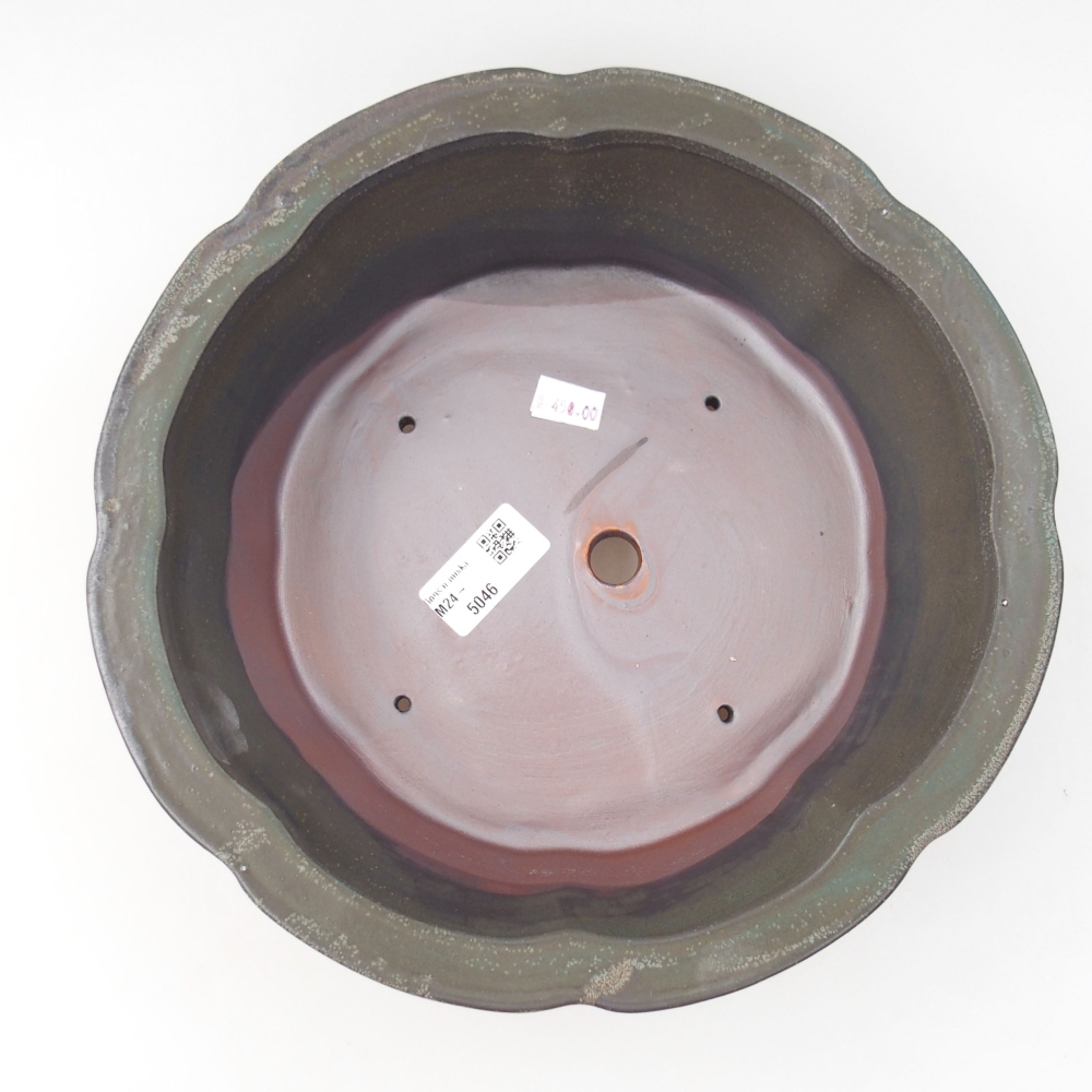 Ceramic bonsai bowl 26 x 26 x 8 cm, color gray