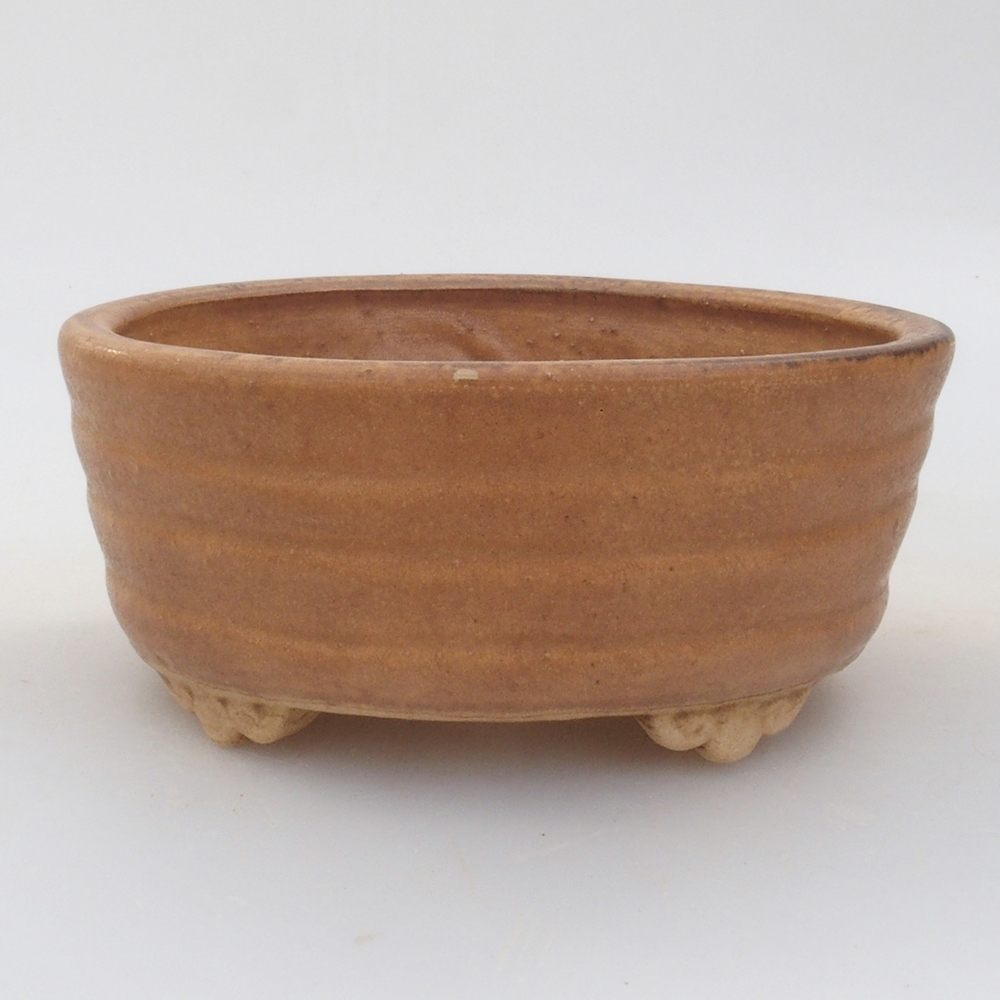 Ceramic bonsai bowl 10,5 x 9 x 4 cm, color brown