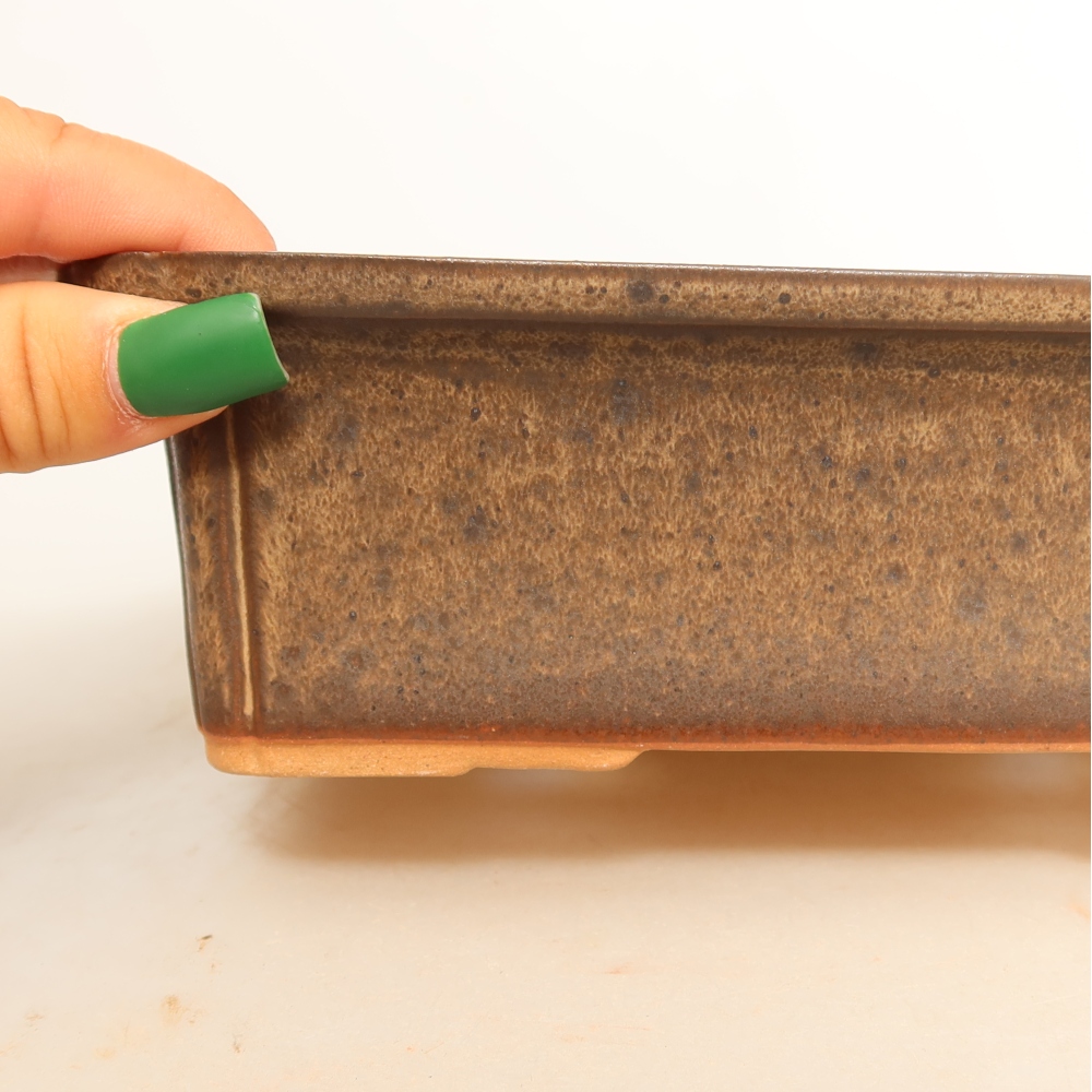 Ceramic Bowl, 20 x 15.5 x 5.5 cm, brown