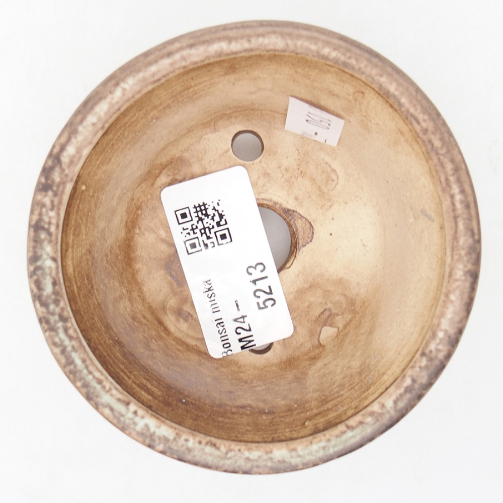 Ceramic bonsai bowl 9 x 9 x 3,5 cm, color green