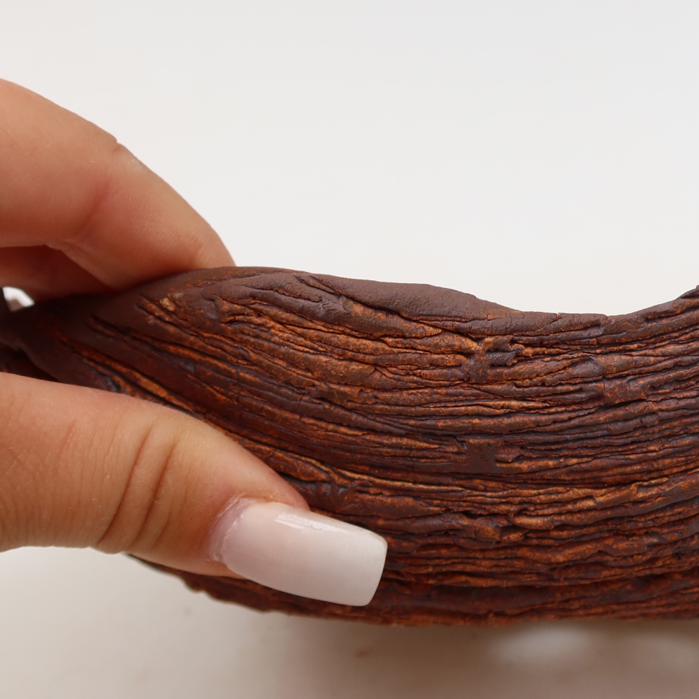 Ceramic Shell  20 x 17 x 7.5 cm, brown