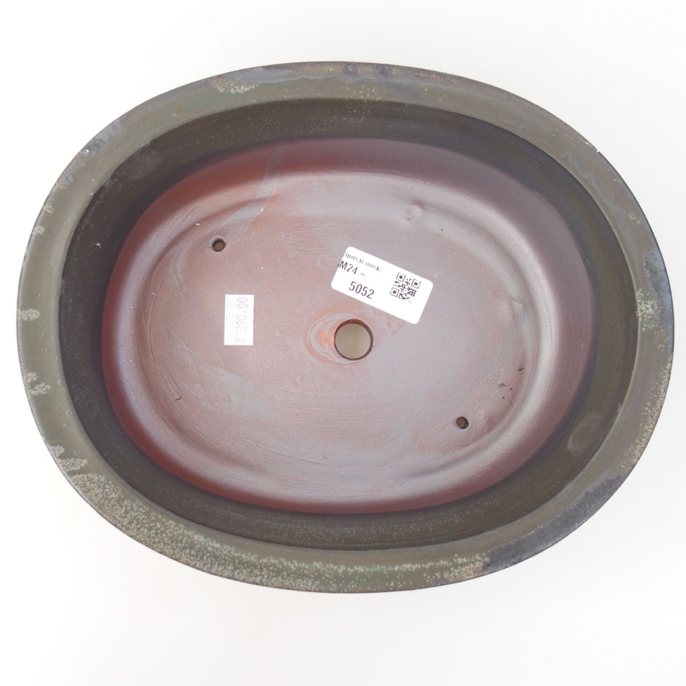 Ceramic bonsai bowl 23 x 19 x 8 cm, color gray