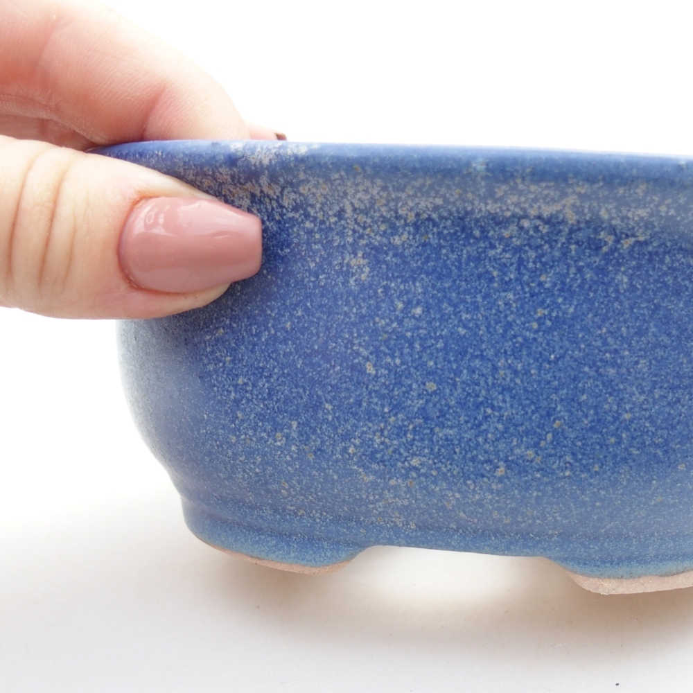 Ceramic bonsai bowl 12 x 10 x 5,5 cm, colour blue