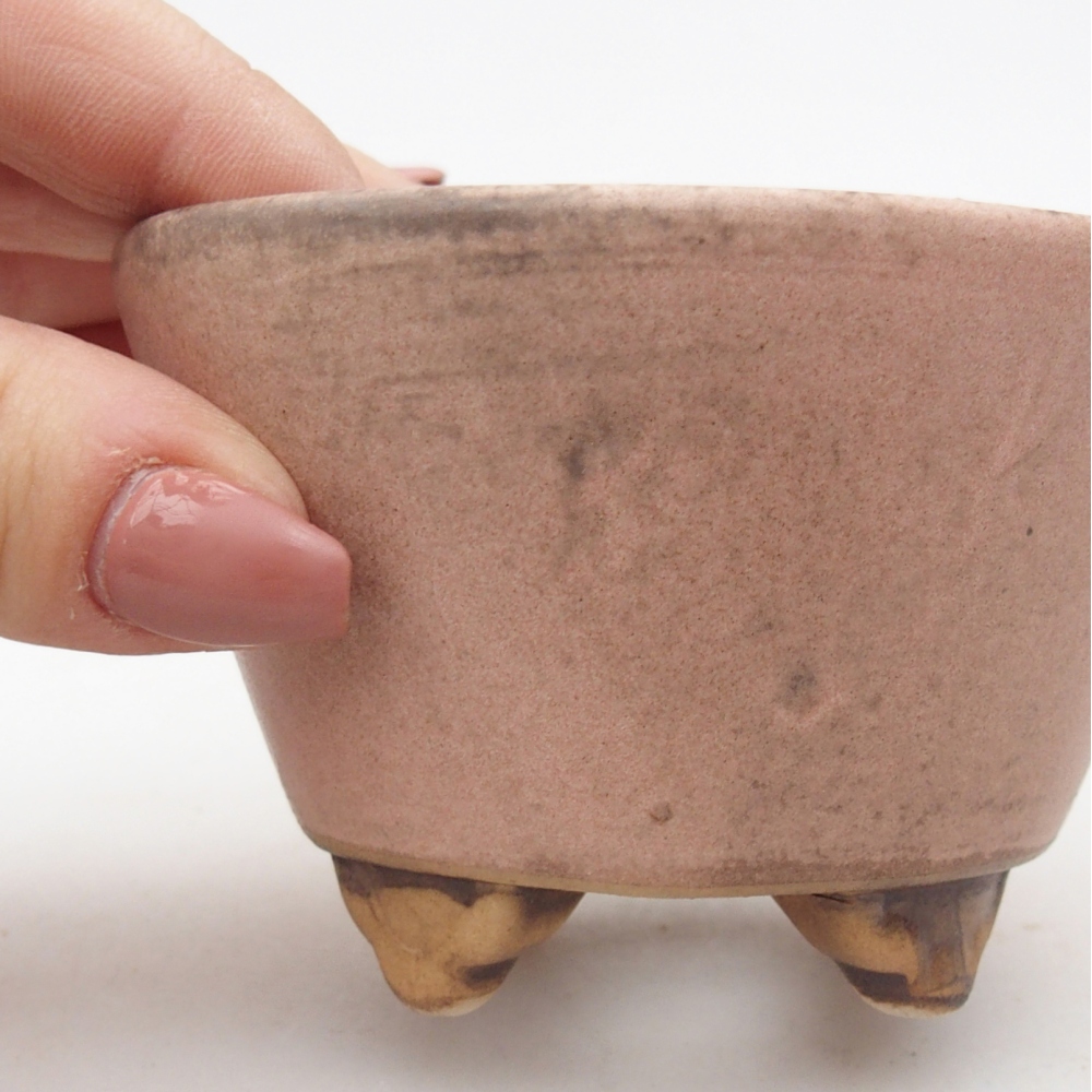 Ceramic bonsai bowl 8,5 x 8,5 x 5 cm, pink
