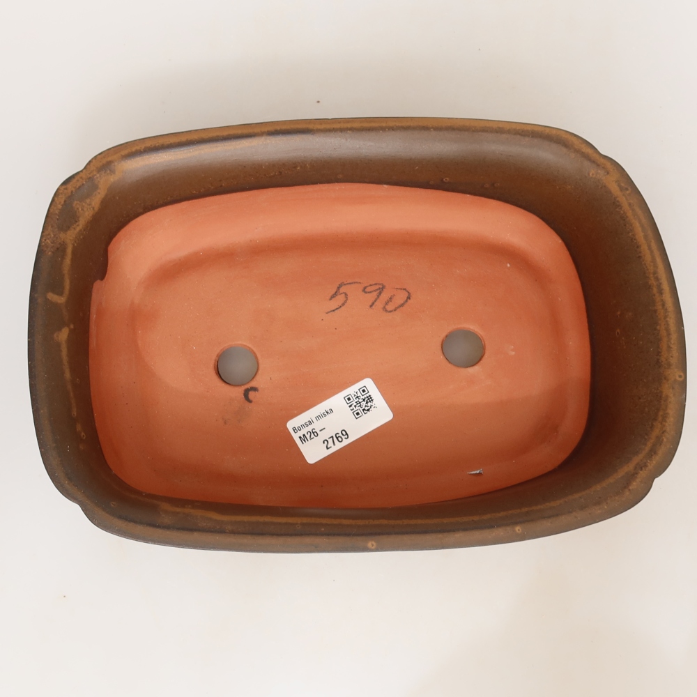 Ceramic Bowl, 24 x 17 x 6 cm, brown