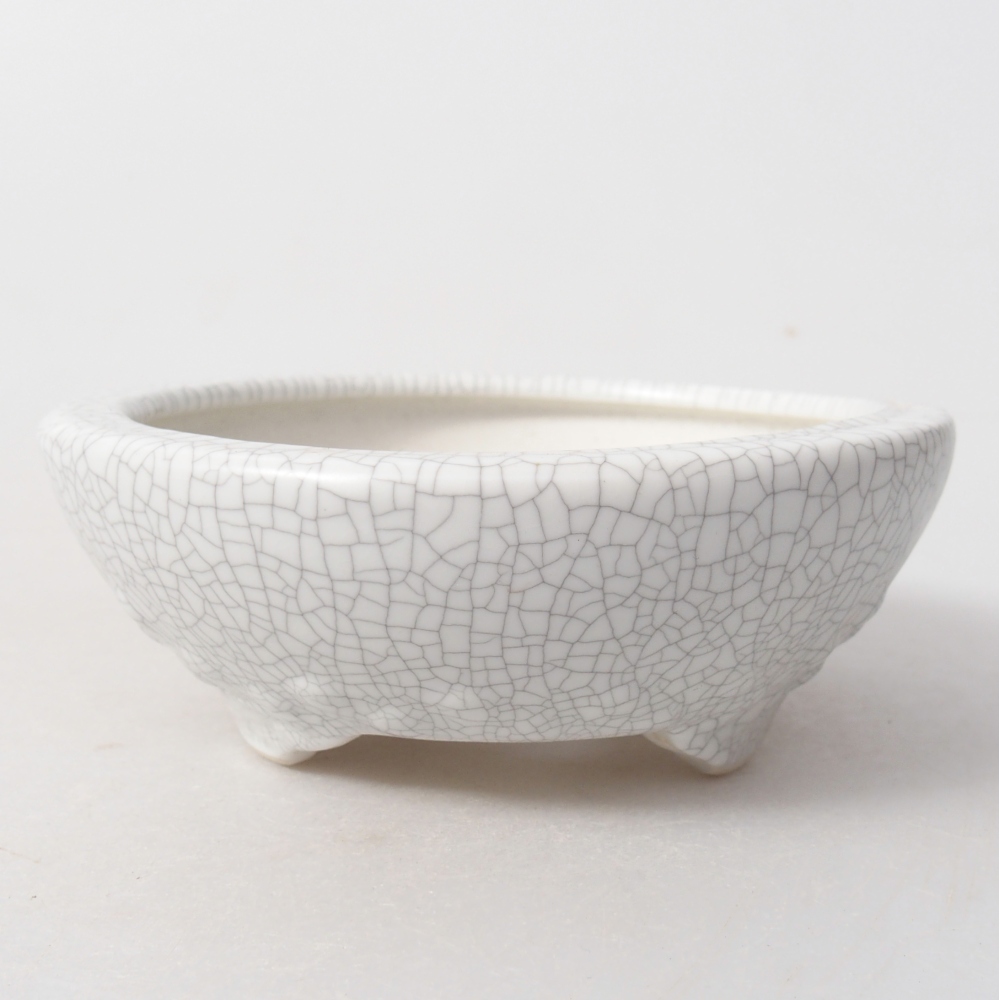 Ceramic bonsai bowl 11,5 x 11,5 x 4,5 cm, raku colour