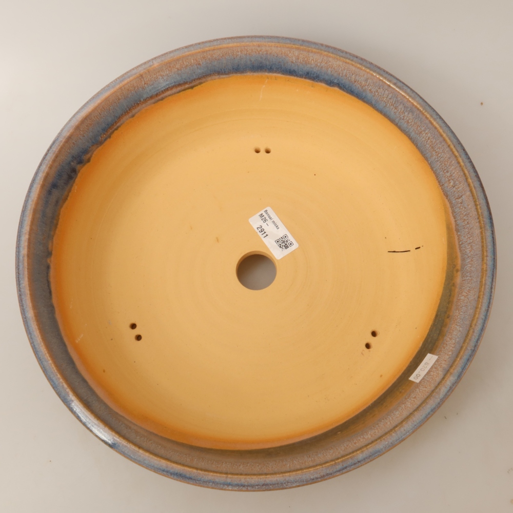 Ceramic bonsai pot, 31 x 31 x 8 cm, blue