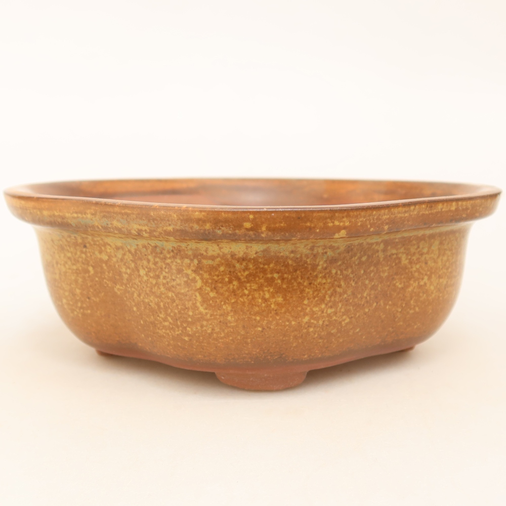 Ceramic Bowl  16.5 x 14.5 x 6 cm, brown