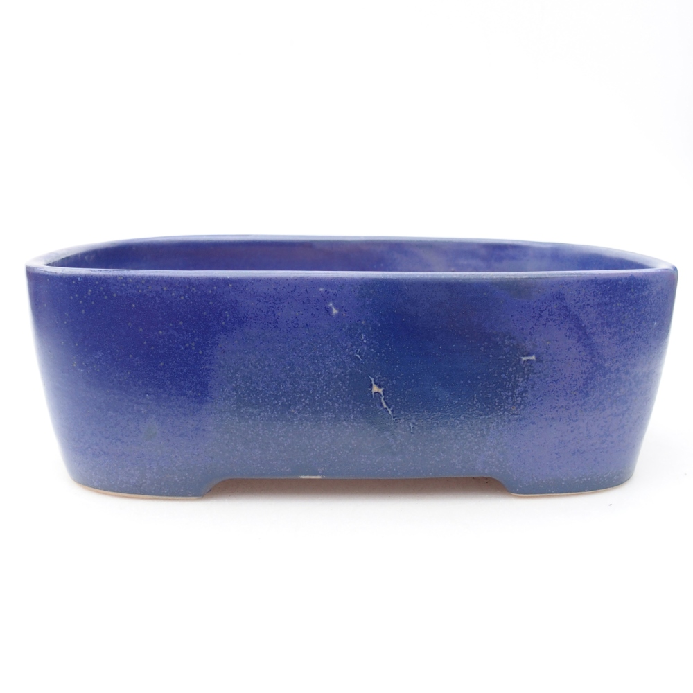 Ceramic bonsai bowl 23 x 18 x 7,5 cm, colour blue