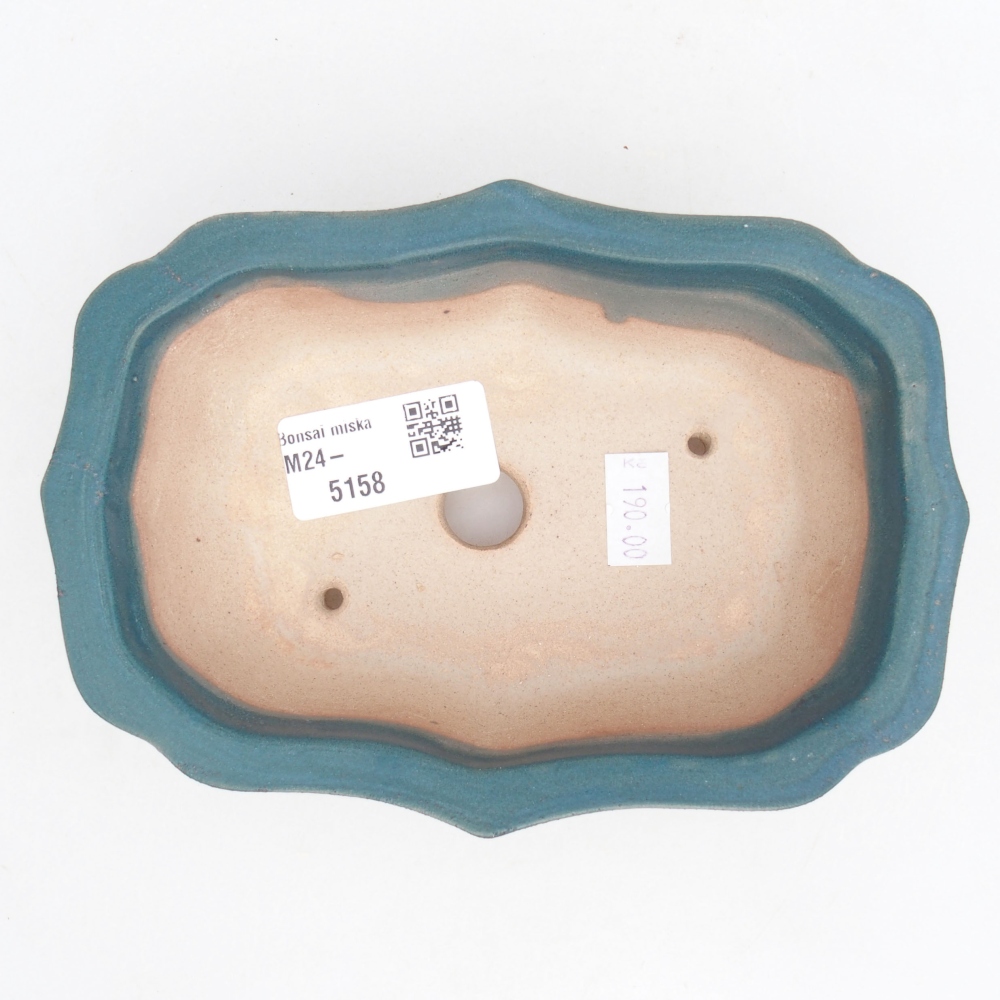 Ceramic bonsai bowl  15,5 x 11,5 x 4,5 cm, color blue