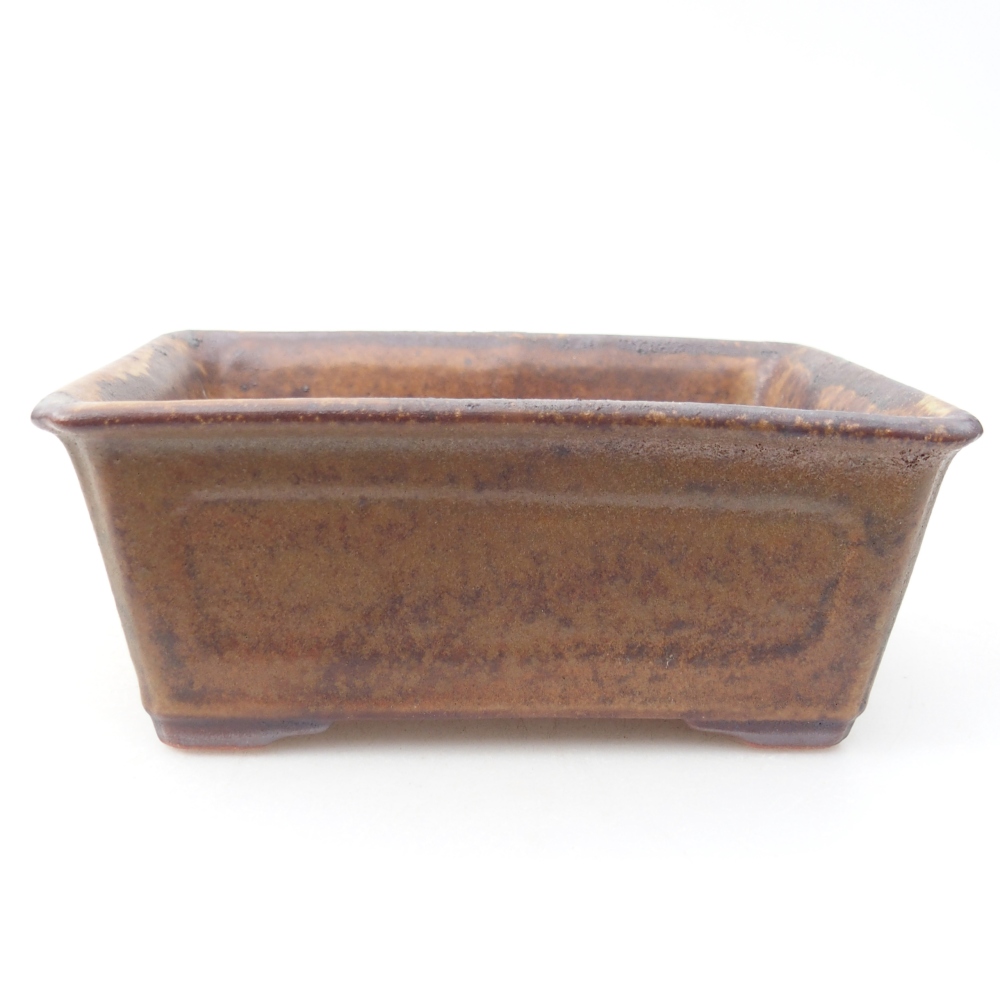 Ceramic bonsai bowl 13,5 x 10 x 5,5 cm, brown