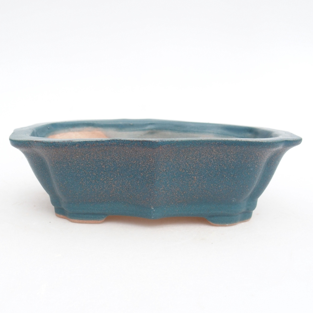 Ceramic bonsai bowl  15,5 x 11,5 x 4,5 cm, color blue