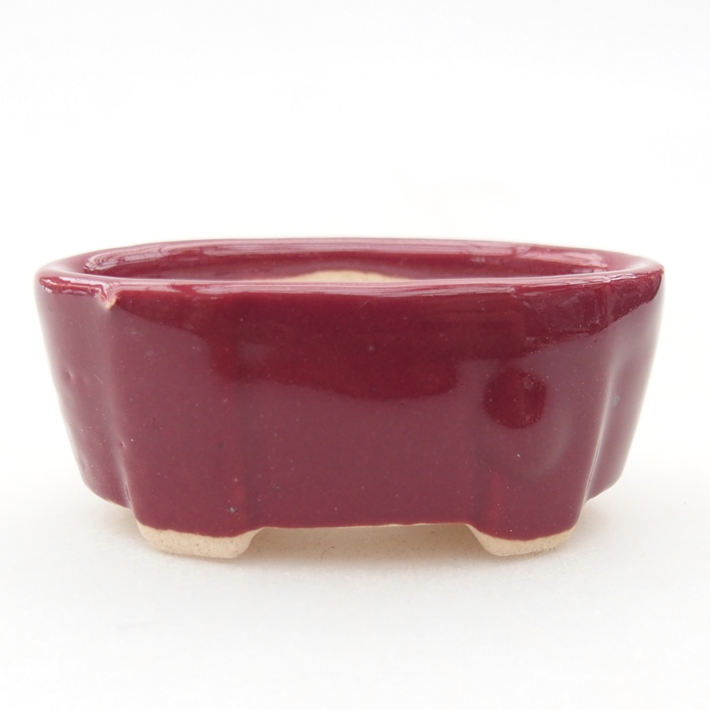 Mini bonsai bowl 4,5 x 2,5 x 2 cm, colour burgundy