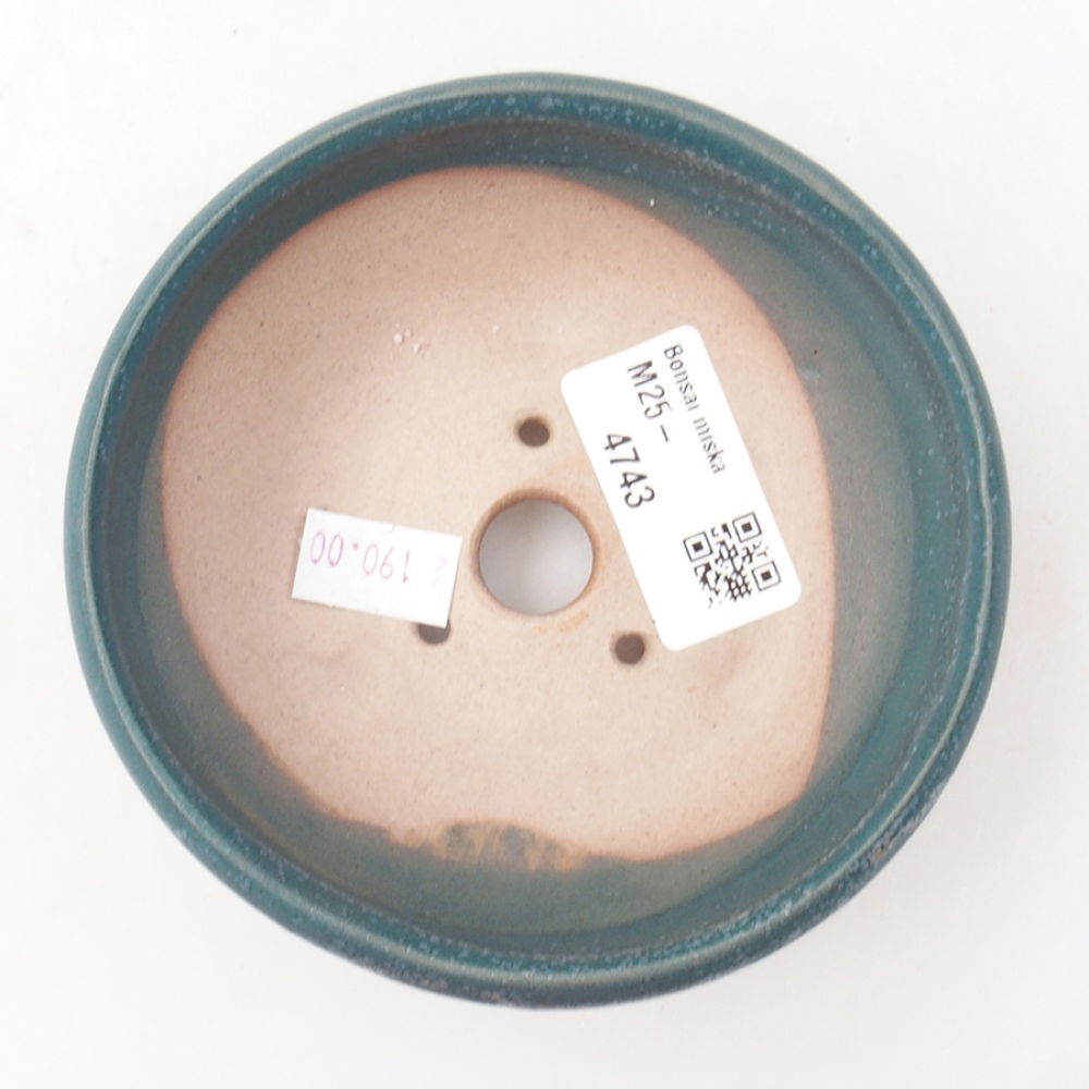 Ceramic bonsai bowl 11 x 11 x 5 cm, color blue