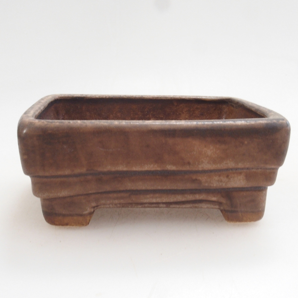 Ceramic bonsai bowl 9 x 7,5 x 3,5 cm, color brown