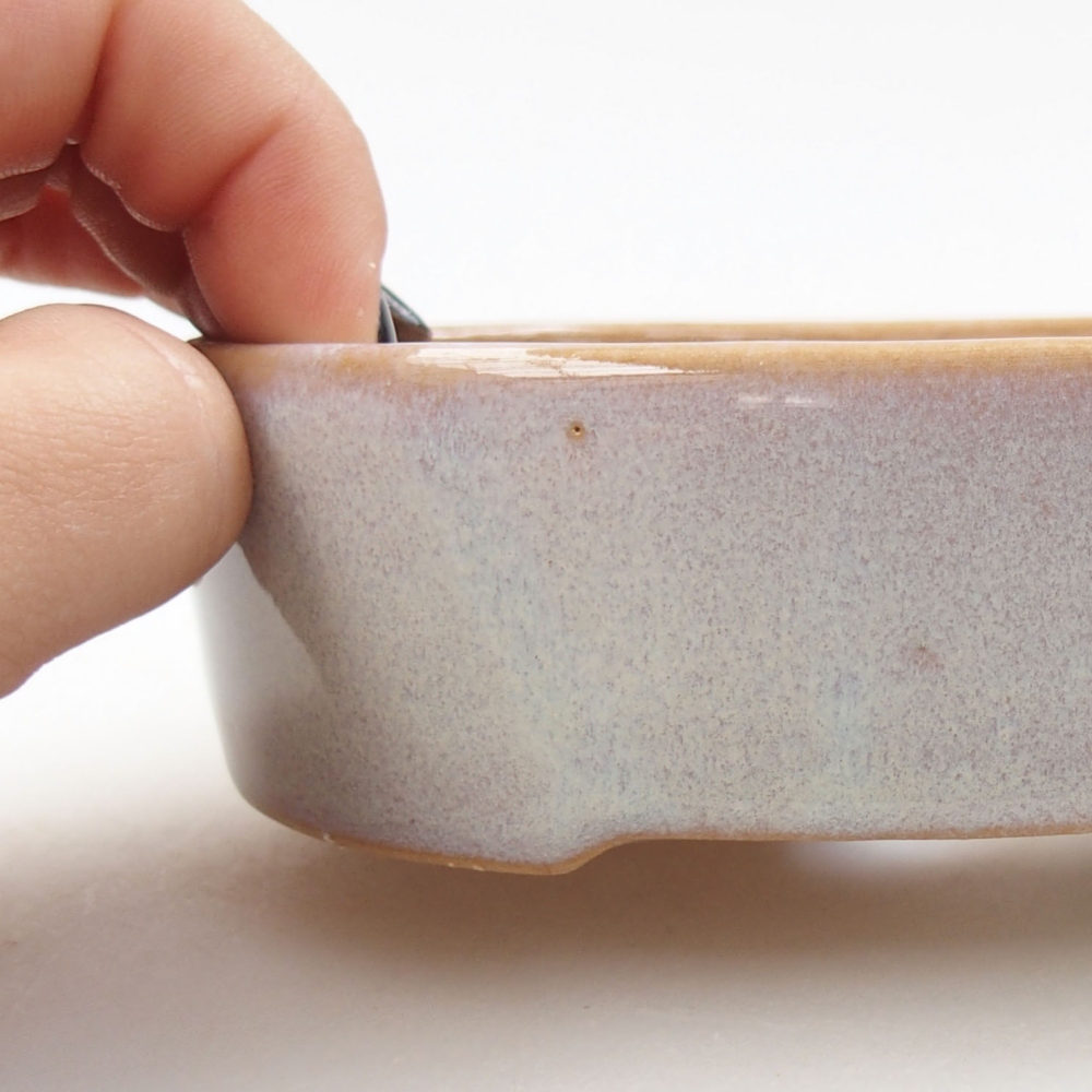 Ceramic bonsai bowl 13 x 10 x 4 cm, color pink